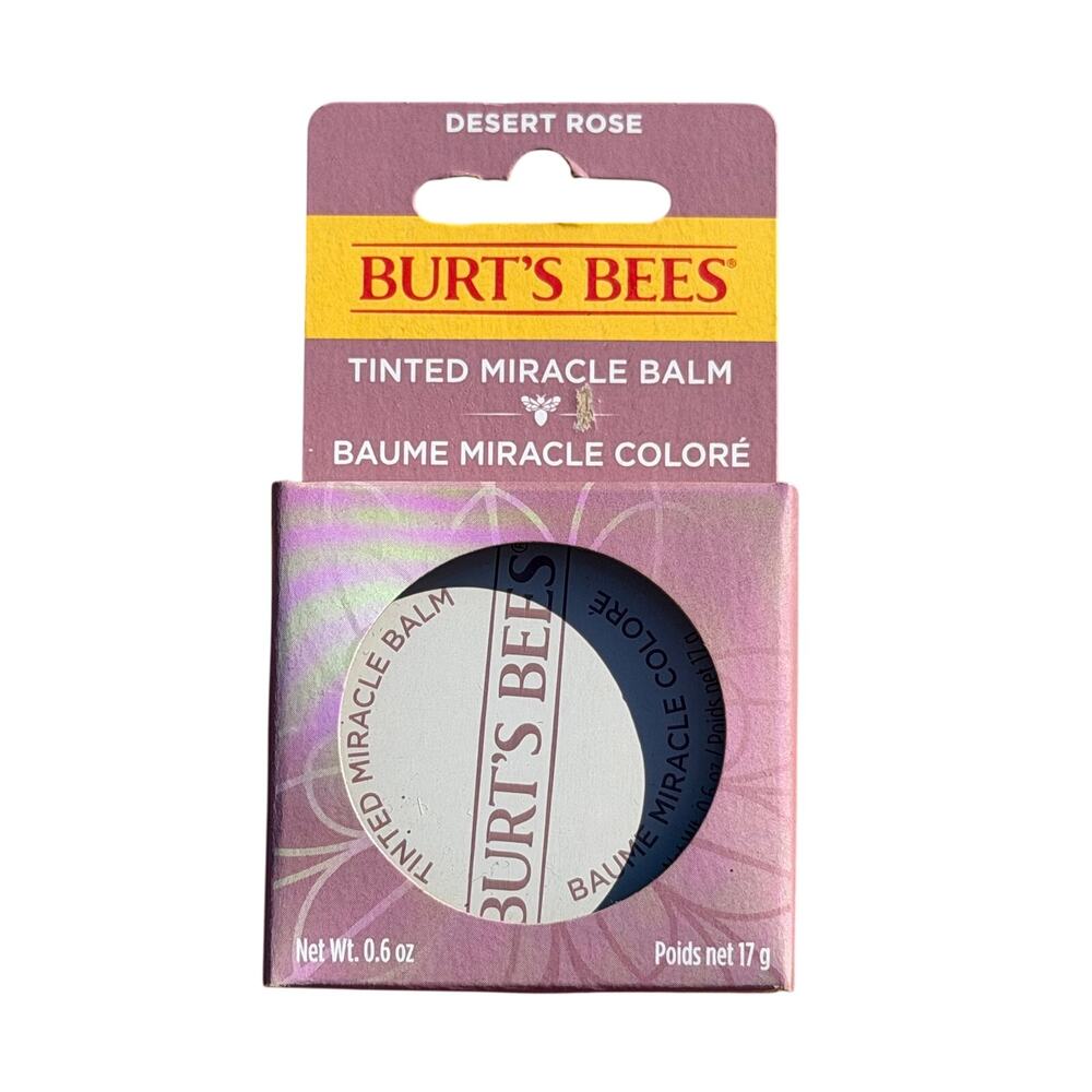 Burt's Bee’s Desert Rose Tinted Miracle Balm .6 oz new in box